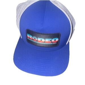 Hooey "Rodeo" Blue & White Cap with Serape Patch E